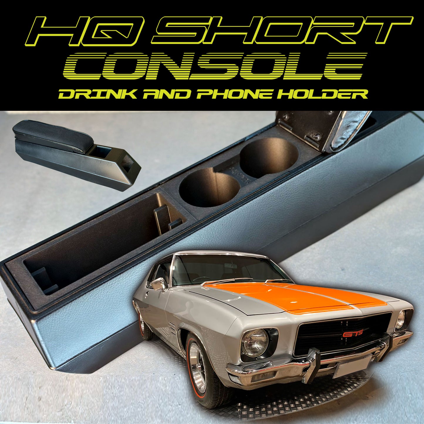 Holden HQ Short Centre Consol Drink and Phone Holder Insert