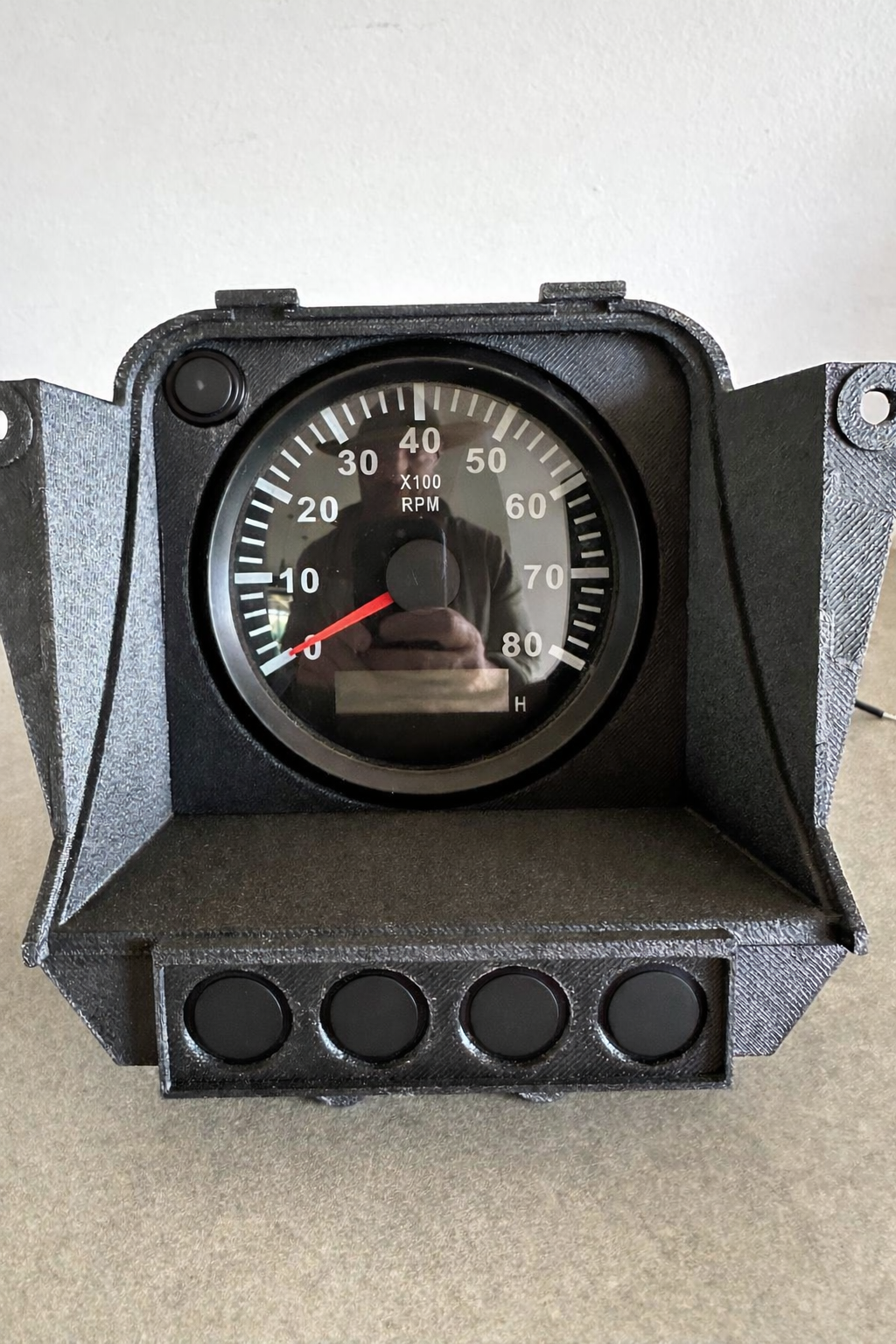 HQ 3-3/8 (85MM) Modern Gauge Adaptor with LED'S (TACHO)