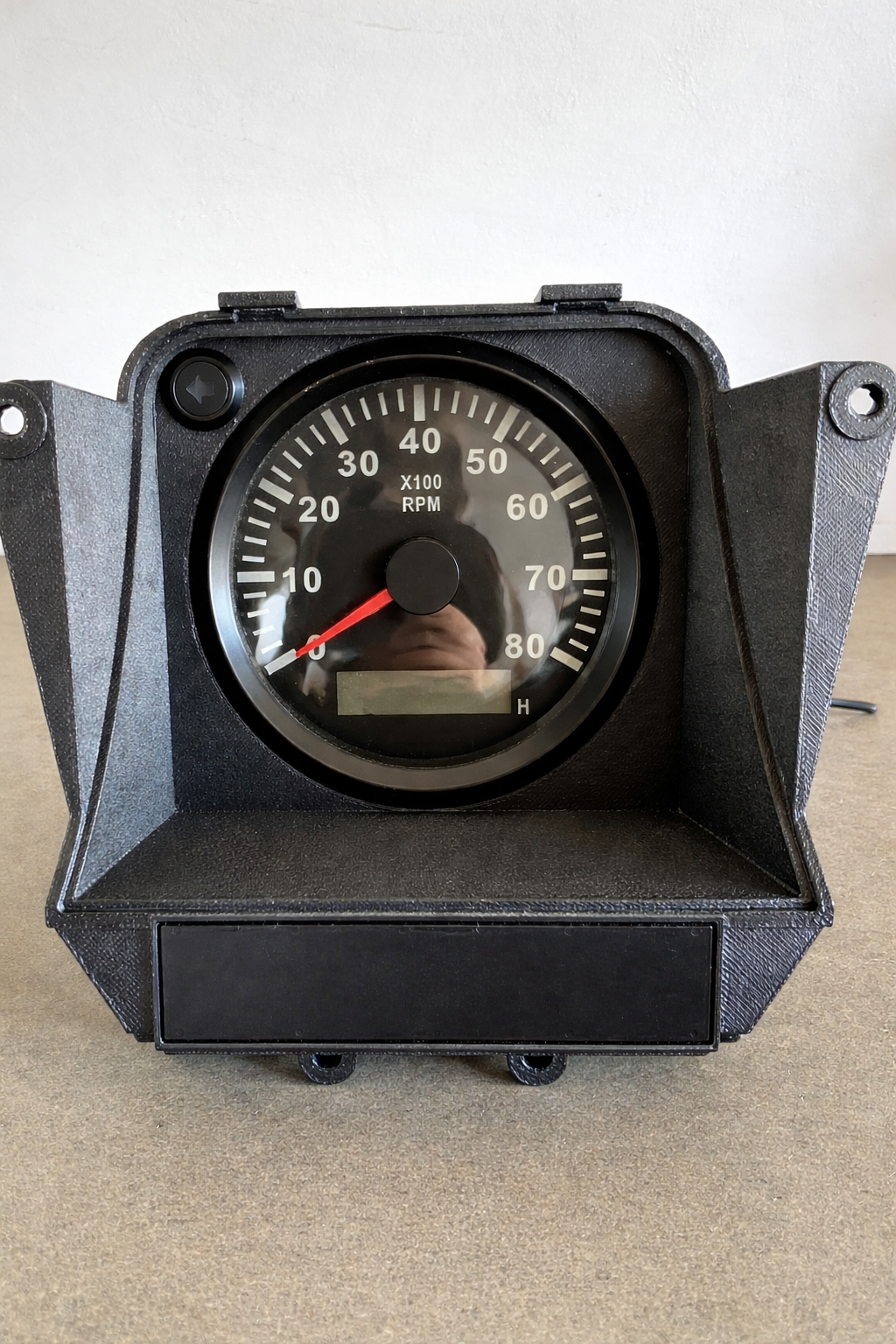 HQ 3-3/8 (85MM) Modern Gauge Adaptor with LED'S (TACHO)