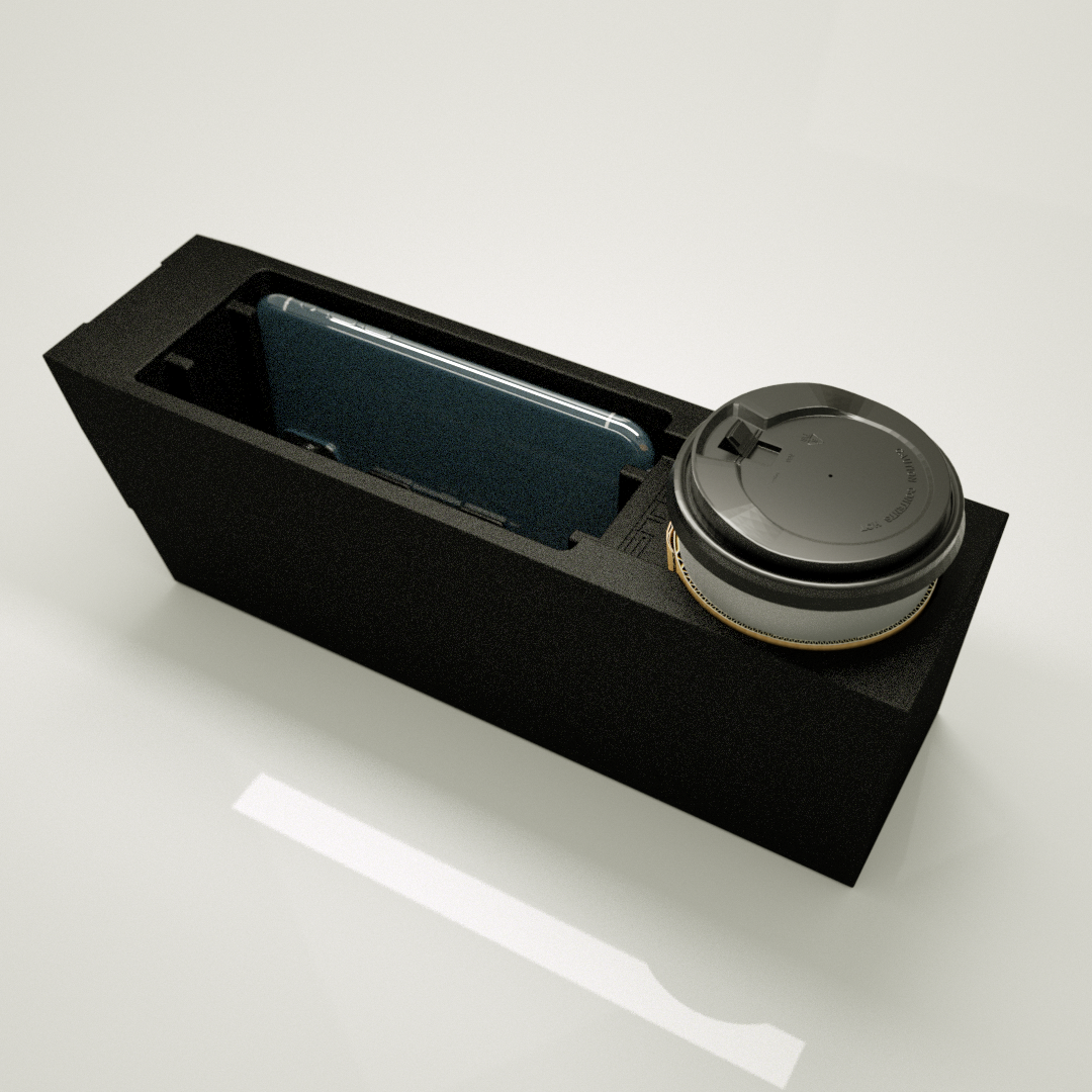 Holden HJ-WB and Consol Insert V3.0 - 1 Drink/Full Phone Recess/GTS logo USB Charger insert